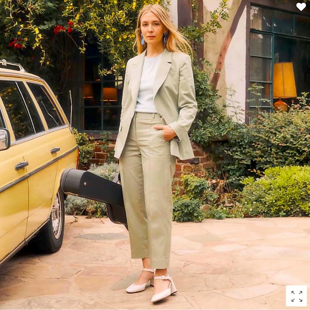 J Crew Willa Chino Suit in Faded Pistachio